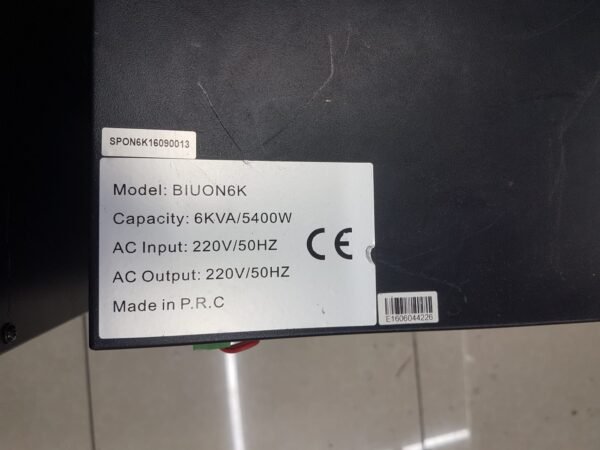 AC/DC UPS (Capacity: 6KVA/5400W AC Input/Output: 220V/50HZ) - Görsel 3