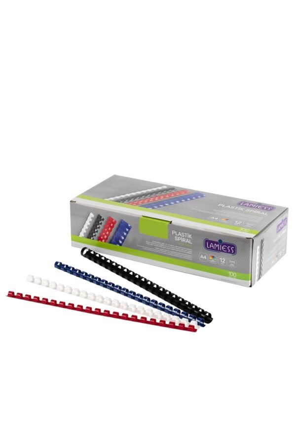 Lamiess 8 Mm Plastik Spiral Kırmızı 100'Lü - Görsel 1