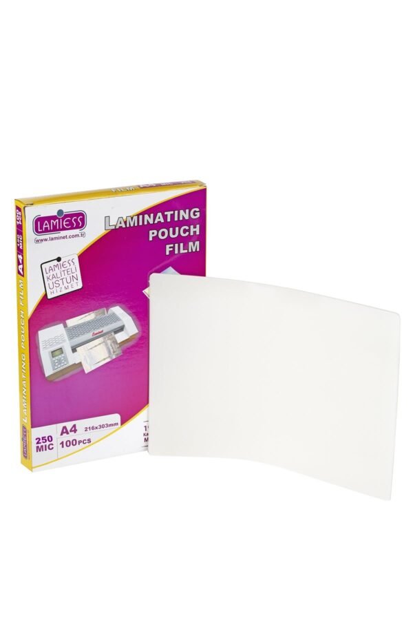 Lamiess  A-4 250 Mıc.Mat Polyester Laminasyon Filmi 100'Lü - Görsel 1
