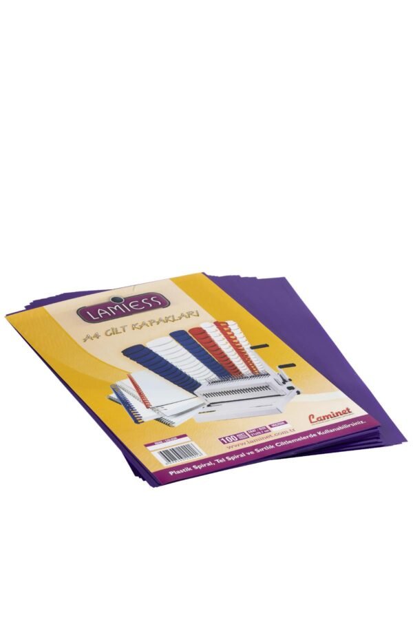 Lamiess  A-4 500 Mıc.Pp Cilt Kapağı Mor 50 'Li - Görsel 1