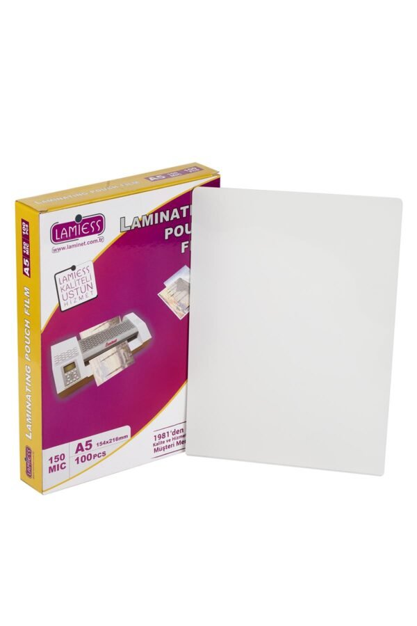 Lamiess  A-5 150 Mıc.Polyester Laminasyon Filmi 100'Lü - Görsel 1