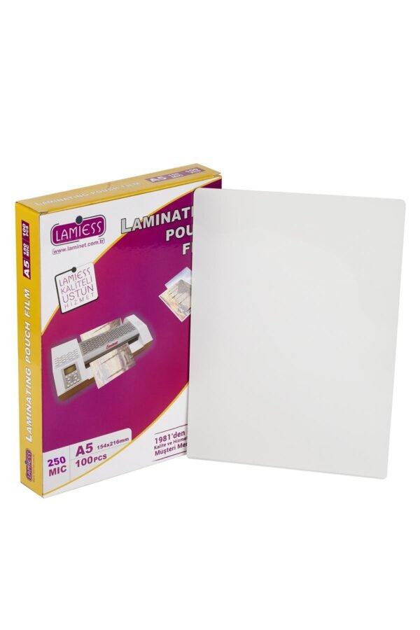 Lamiess  A-5 250 Mıc.Polyester Laminasyon Filmi 100'Lü - Görsel 1