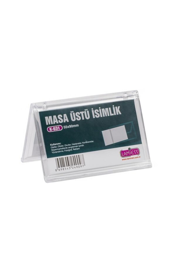 Lamiess K-031 Masaüstü İsimlik Yatay 10'Lu - Görsel 1