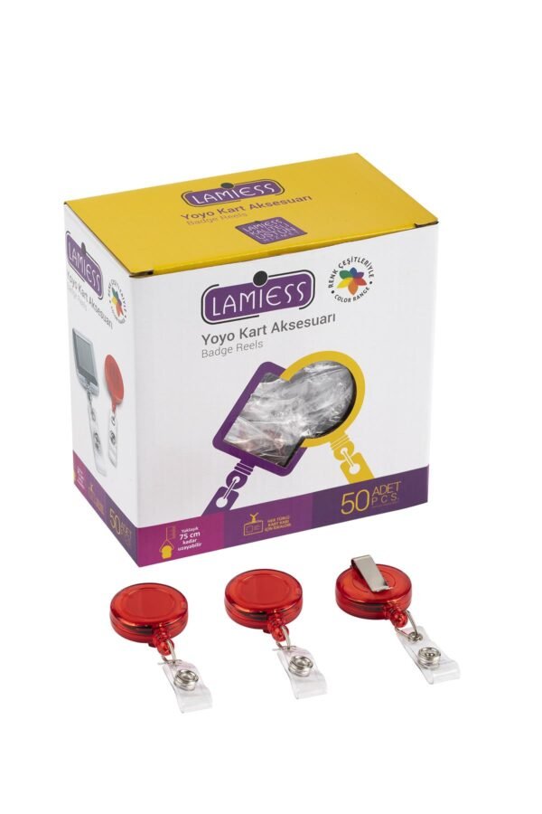 Lamiess Lms 351 Yuvarlak Yoyo Şeffaf Kırmızı 50'Li - Görsel 1