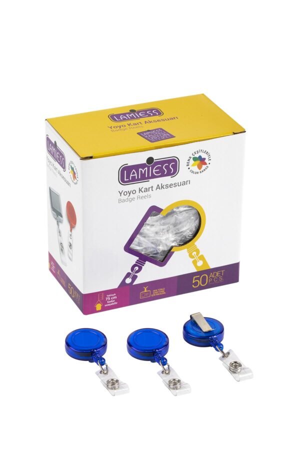 Lamiess Lms 351 Yuvarlak Yoyo Şeffaf Mavi  50'Li - Görsel 1