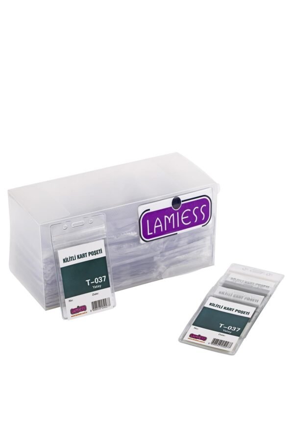 Lamiess  T-037 V Dikey Kilitli Kart Poşeti 100'Lü - Görsel 1