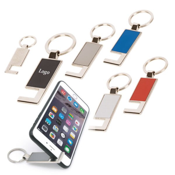 Metal Telefon Standı Anahtarlık - Görsel 1