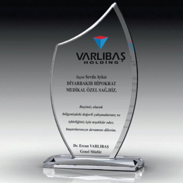 Kristal Plaket - Görsel 1
